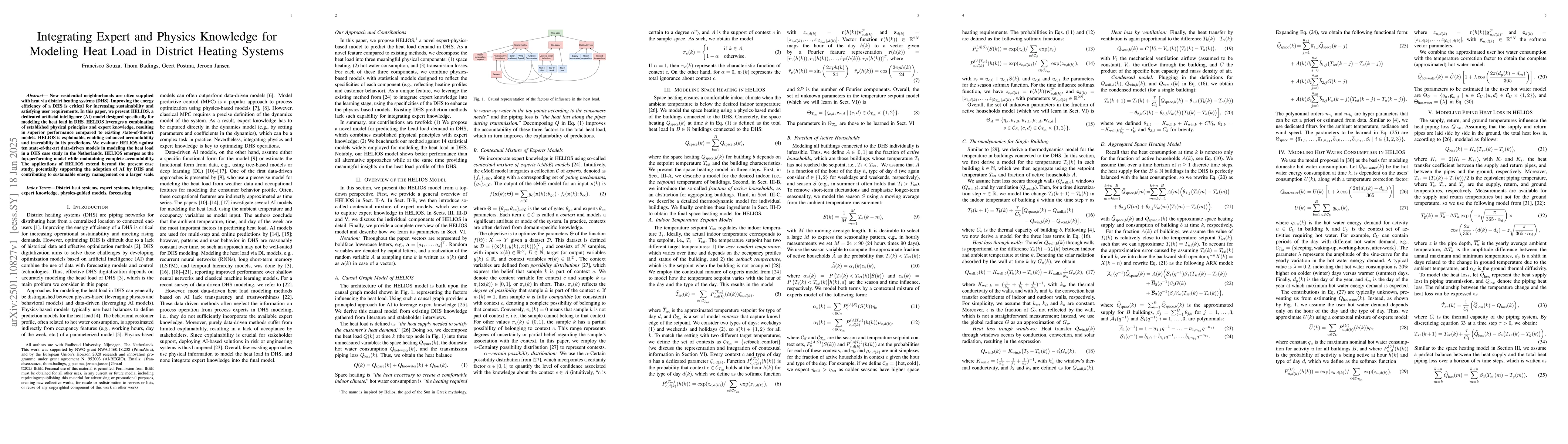 Thumbnail for Integrating Expert and Physics Knowledge for Modeling Heat Load in
  District Heating Systems