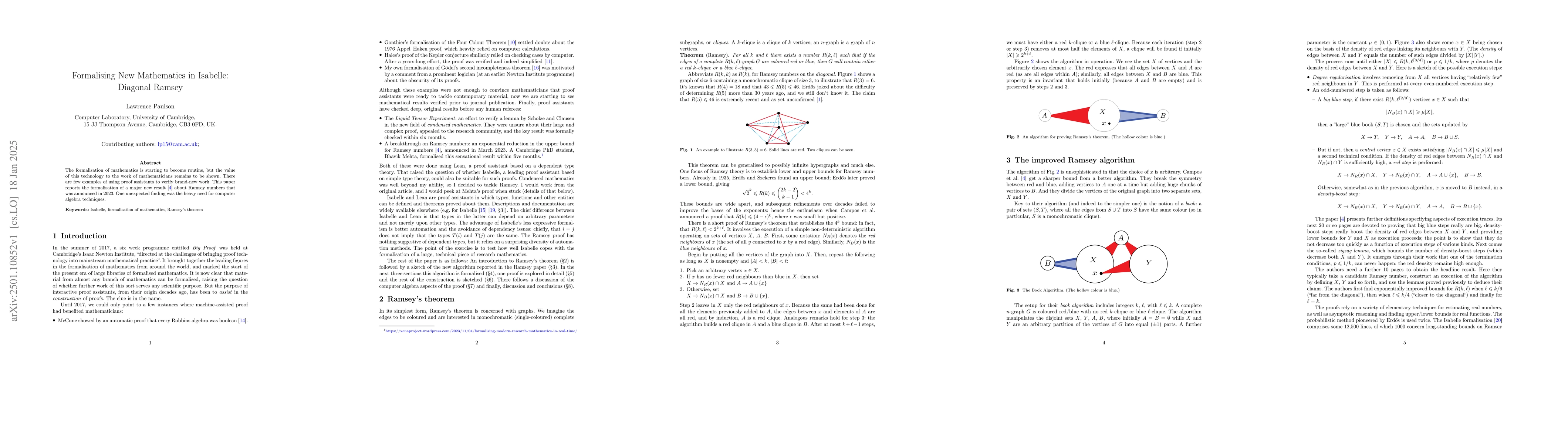 Thumbnail for Formalising New Mathematics in Isabelle: Diagonal Ramsey