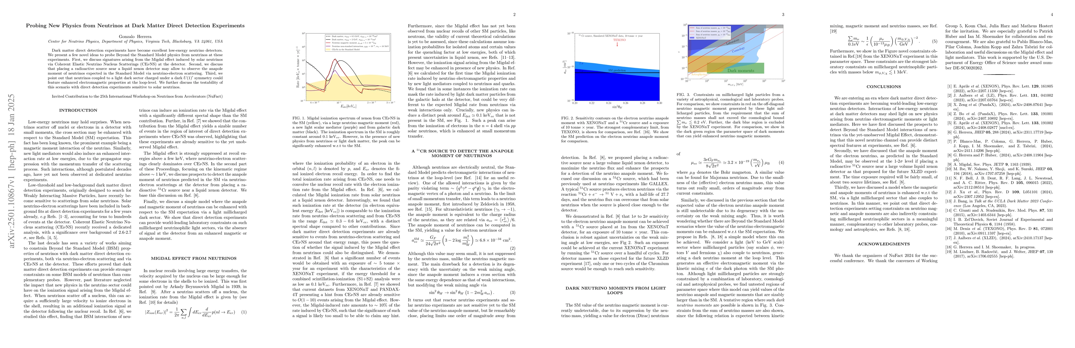 Thumbnail for Probing New Physics from Neutrinos at Dark Matter Direct Detection
  Experiments