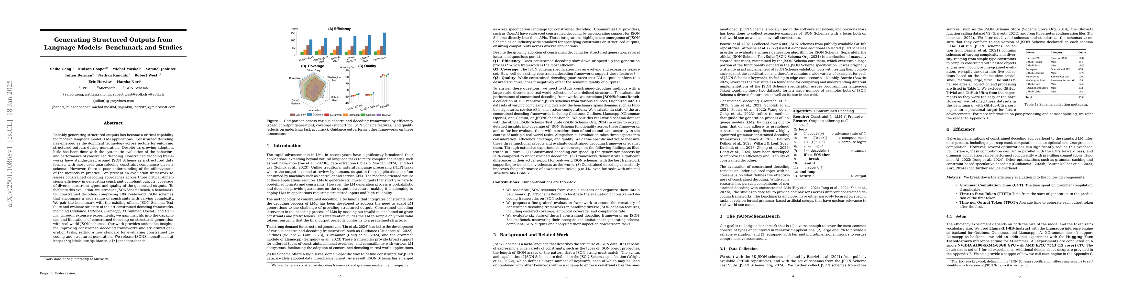 Thumbnail for Generating Structured Outputs from Language Models: Benchmark and
  Studies