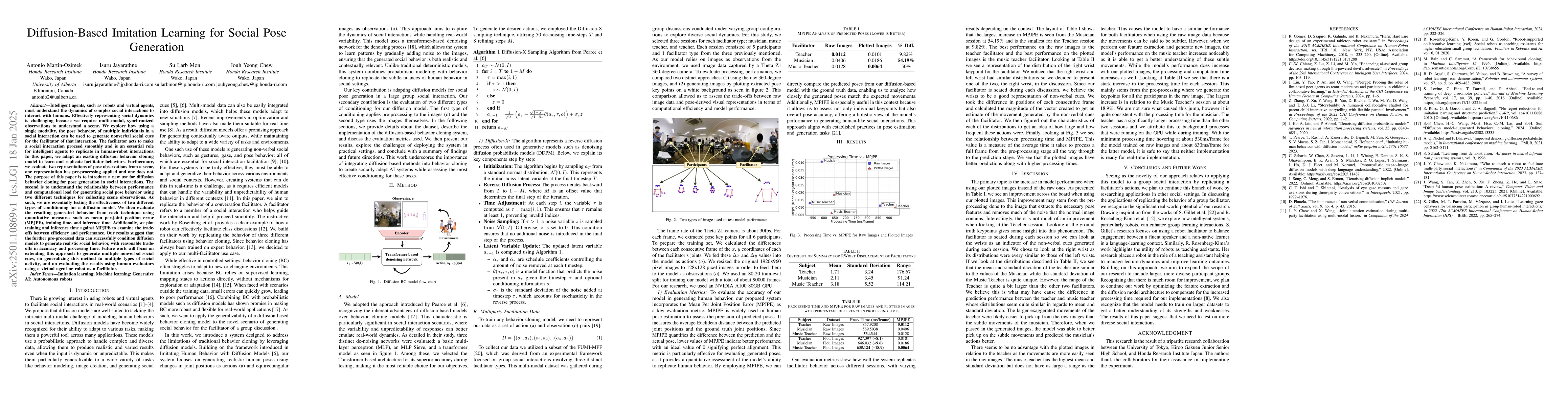 Thumbnail for Diffusion-Based Imitation Learning for Social Pose Generation