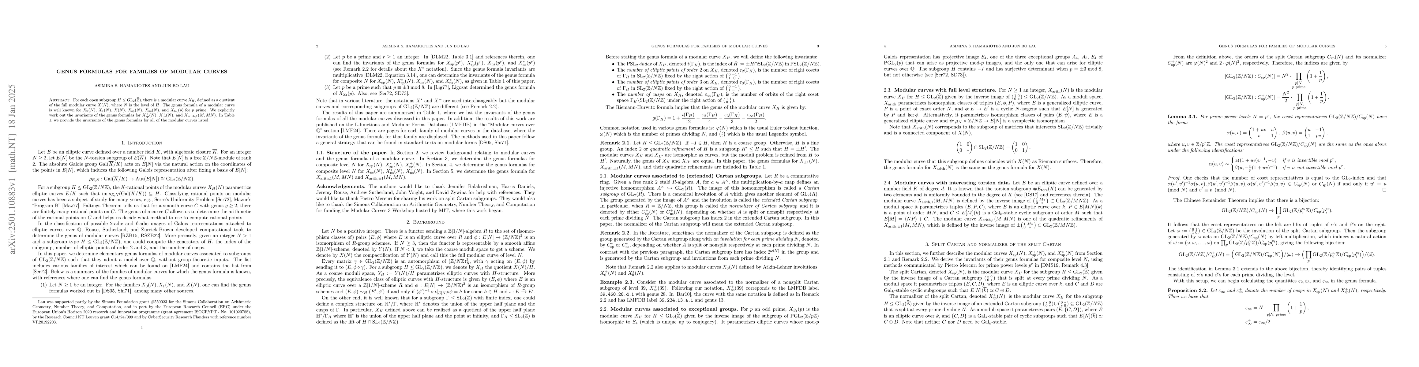 Thumbnail for Genus formulas for families of modular curves