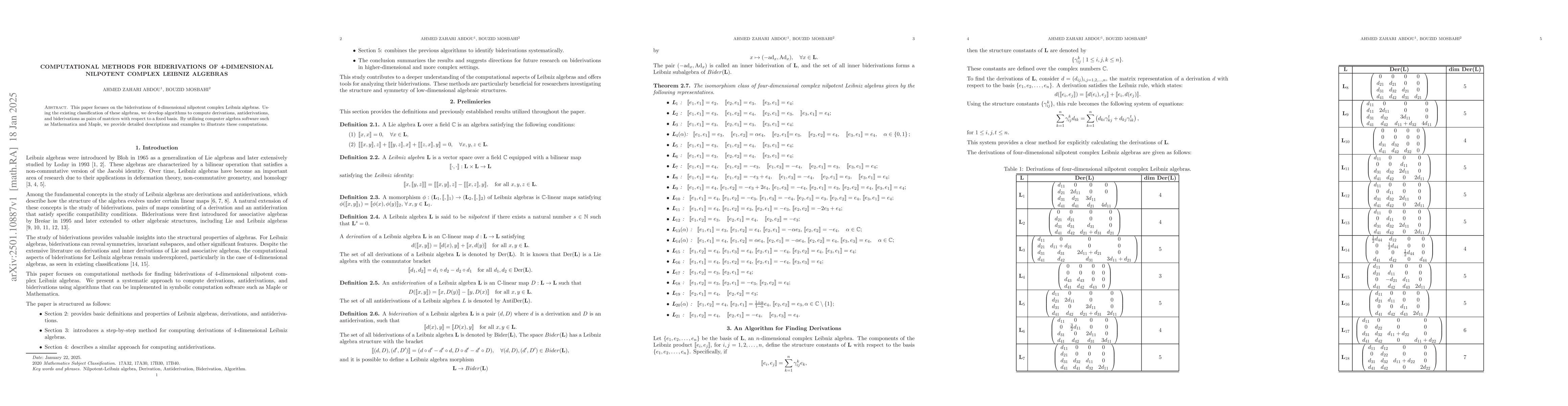 Thumbnail for Computational Methods for Biderivations of 4-dimensional nilpotent
  complex leibniz algebras