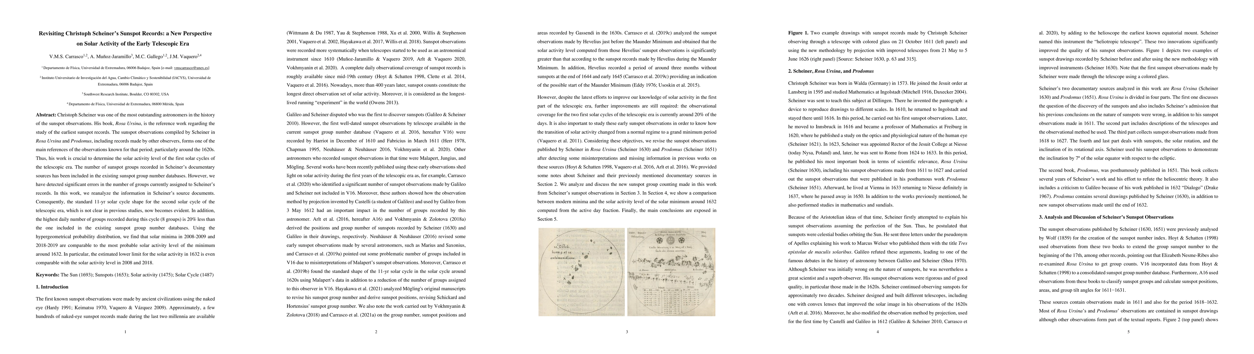 Thumbnail for Revisiting Christoph Scheiner's Sunspot Records: a New Perspective on
  Solar Activity of the Early Telescopic Era