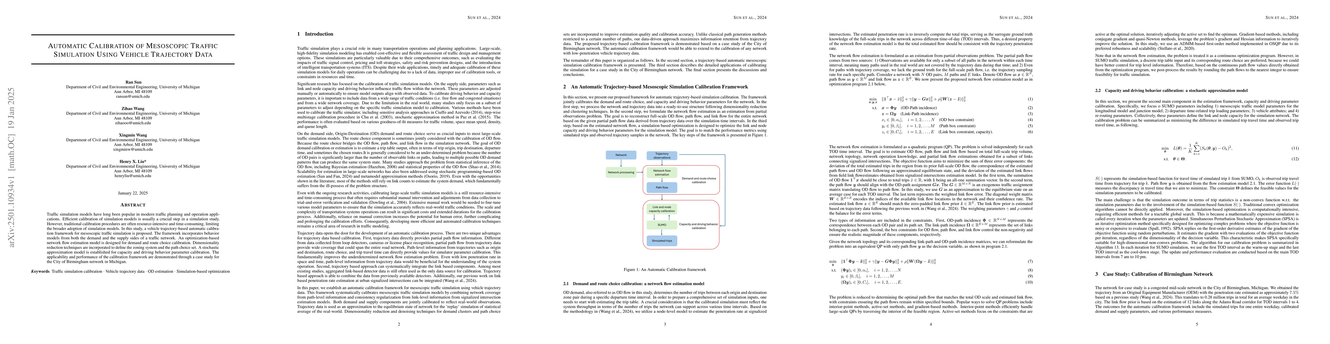 Thumbnail for Automatic Calibration of Mesoscopic Traffic Simulation Using Vehicle
  Trajectory Data