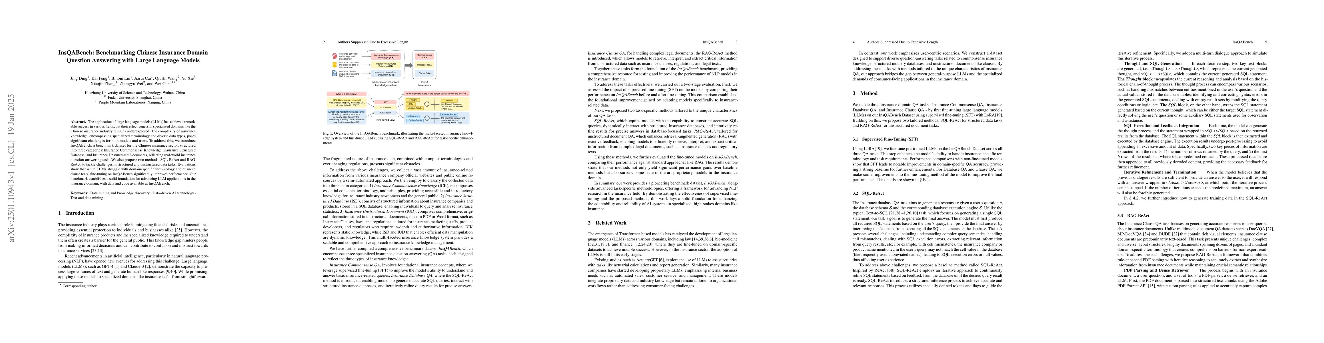 Thumbnail for InsQABench: Benchmarking Chinese Insurance Domain Question Answering
  with Large Language Models