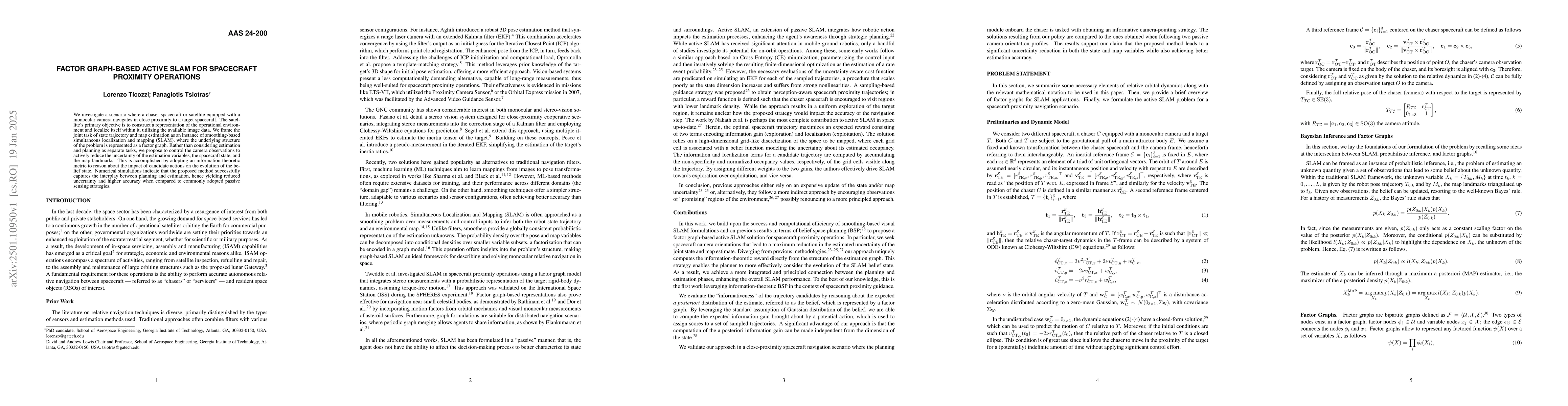 Thumbnail for Factor Graph-Based Active SLAM for Spacecraft Proximity Operations