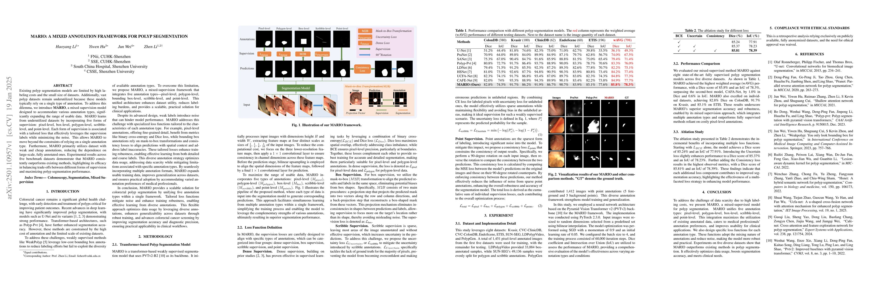 Thumbnail for MARIO: A Mixed Annotation Framework For Polyp Segmentation
