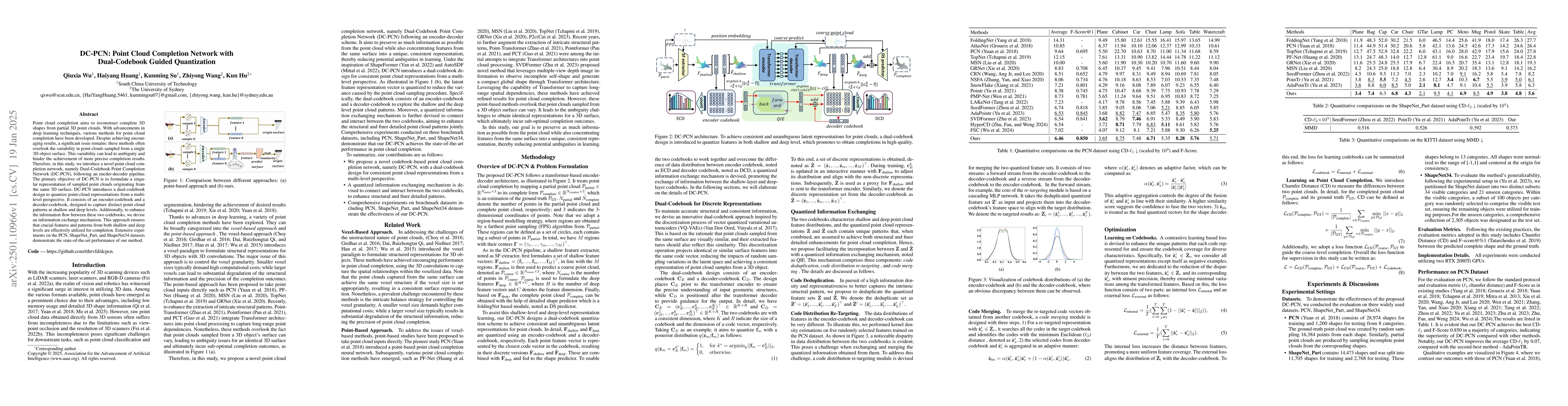 Thumbnail for DC-PCN: Point Cloud Completion Network with Dual-Codebook Guided
  Quantization