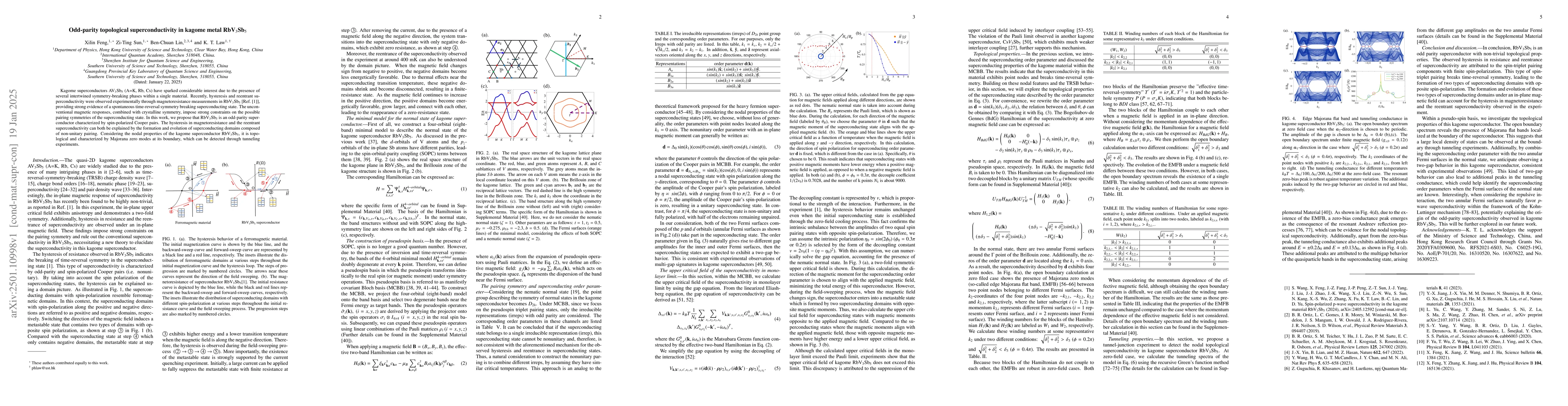 Thumbnail for Odd-parity topological superconductivity in kagome metal RbV$_3$Sb$_5$