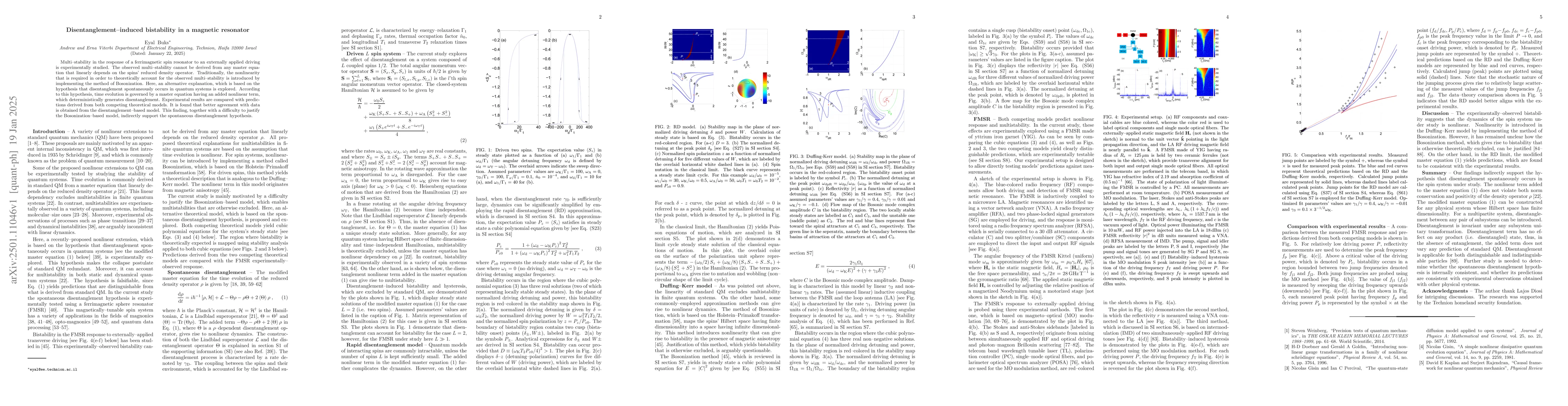 Thumbnail for Disentanglement--induced bistability in a magnetic resonator