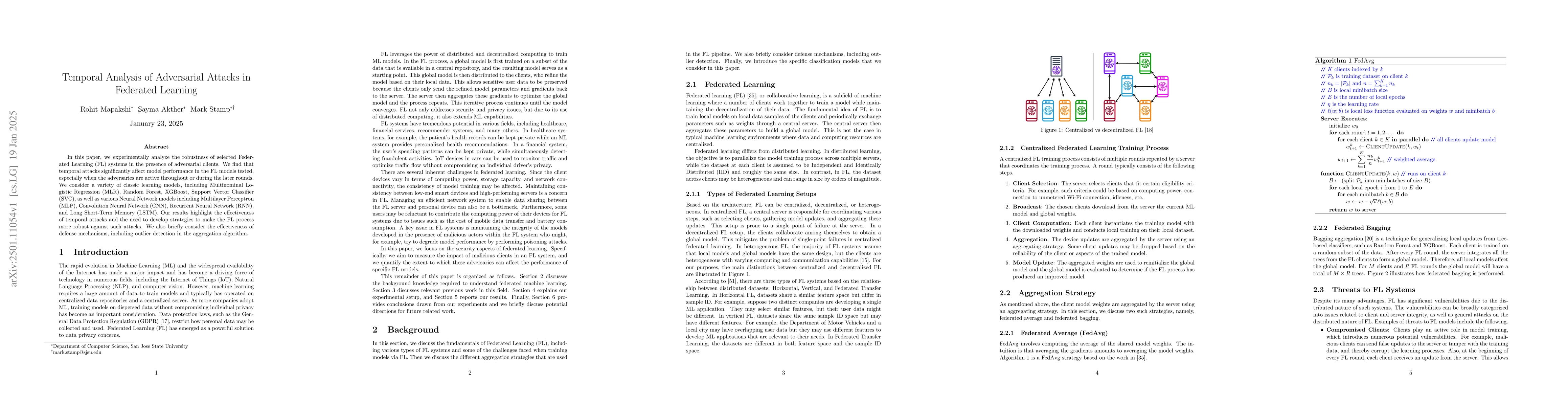 Thumbnail for Temporal Analysis of Adversarial Attacks in Federated Learning
