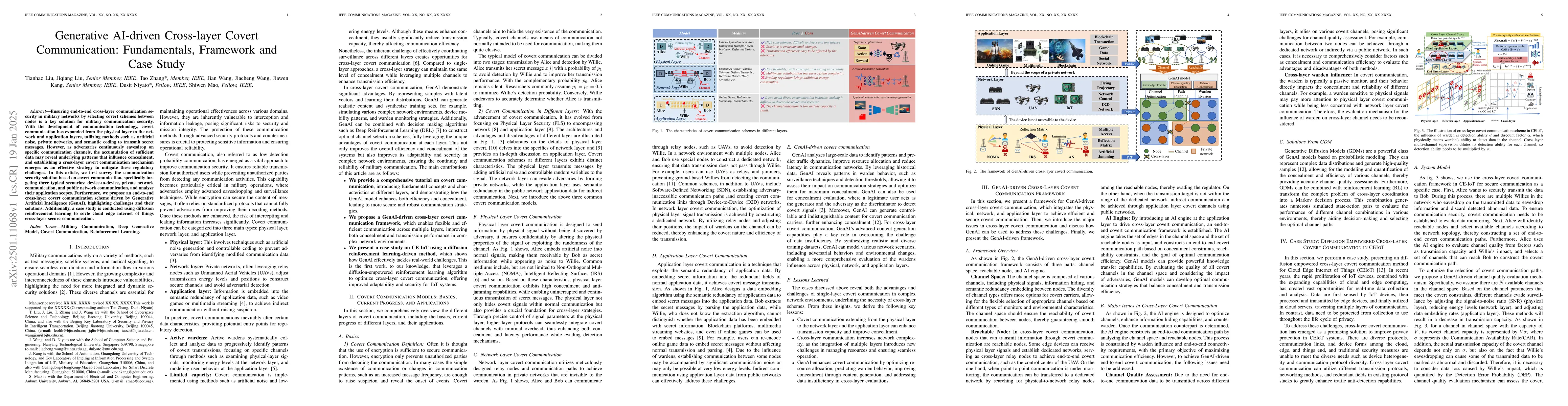 Thumbnail for Generative AI-driven Cross-layer Covert Communication: Fundamentals,
  Framework and Case Study