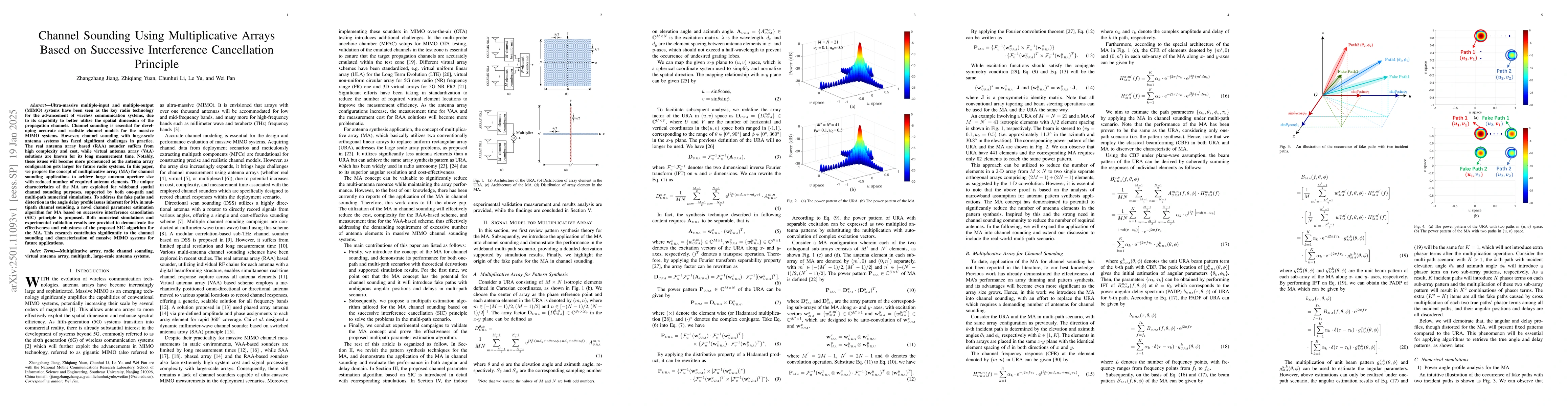 Thumbnail for Channel Sounding Using Multiplicative Arrays Based on Successive
  Interference Cancellation Principle