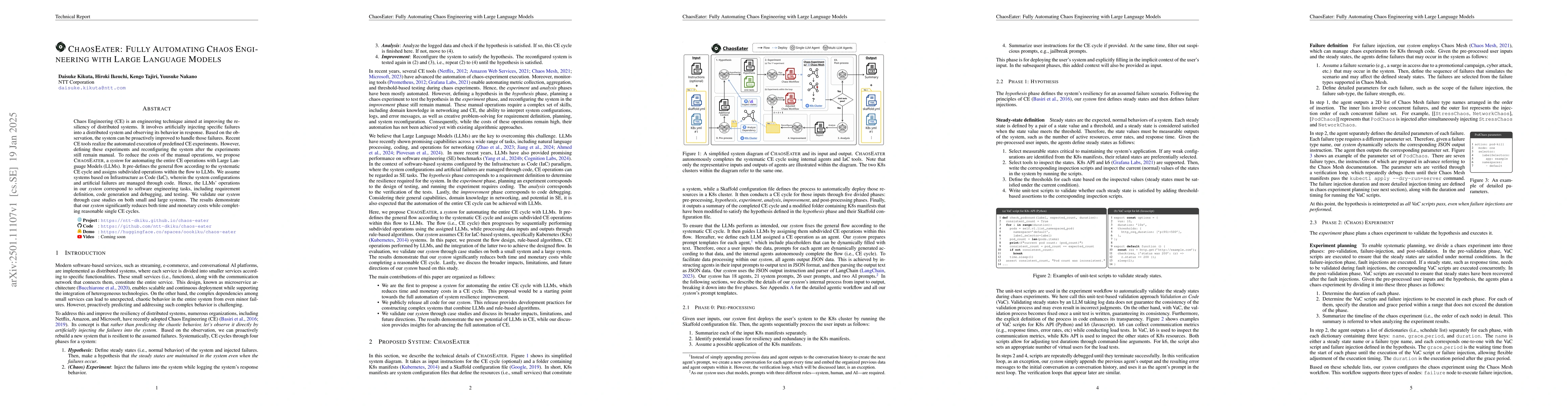 Thumbnail for ChaosEater: Fully Automating Chaos Engineering with Large Language
  Models