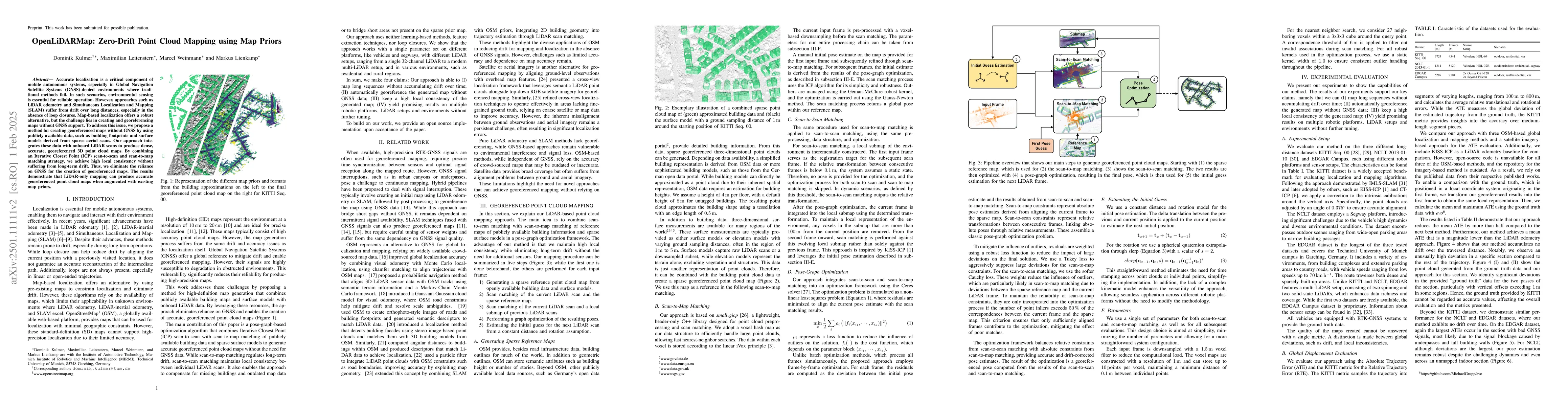 Thumbnail for OpenLiDARMap: Zero-Drift Point Cloud Mapping using Map Priors