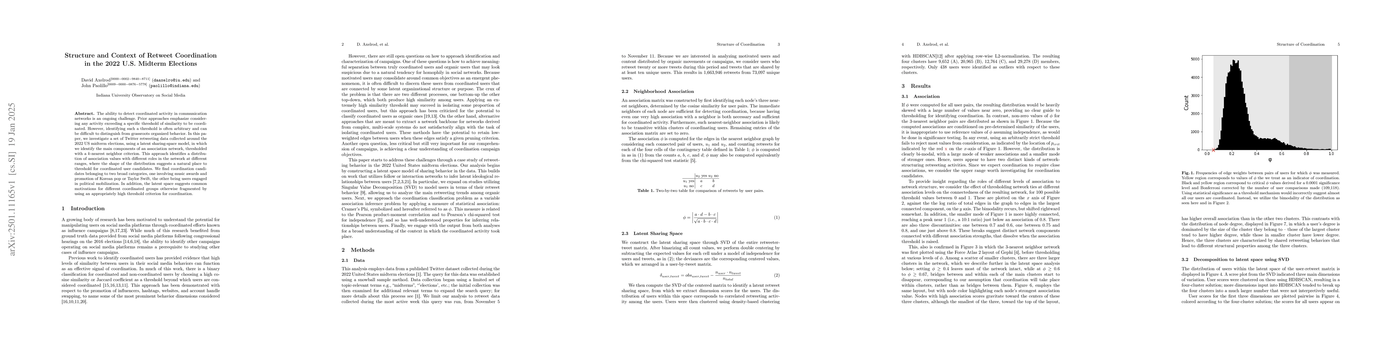 Thumbnail for Structure and Context of Retweet Coordination in the 2022 U.S. Midterm
  Elections