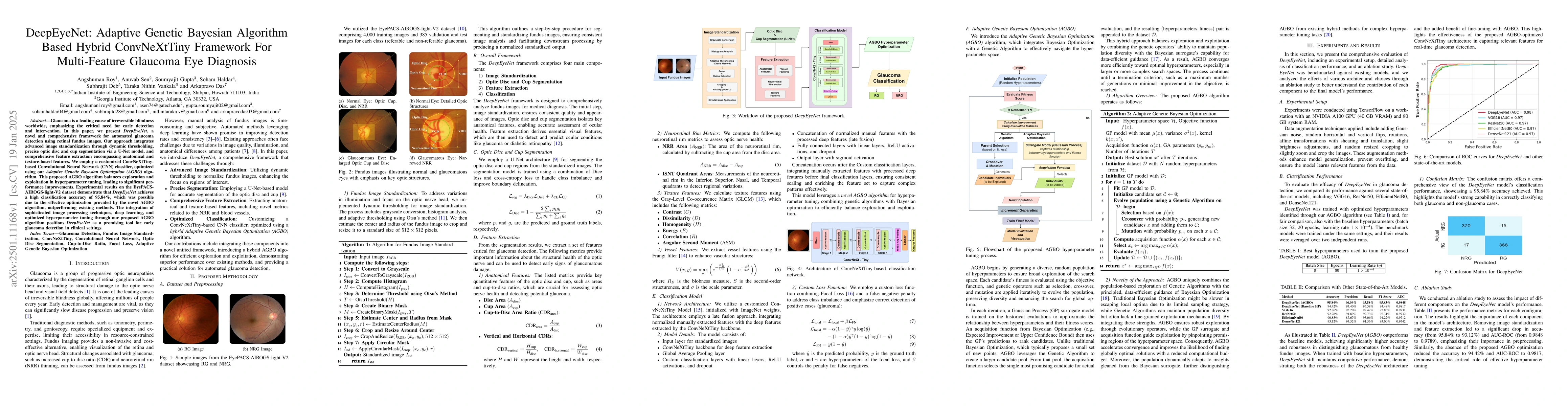 Thumbnail for DeepEyeNet: Adaptive Genetic Bayesian Algorithm Based Hybrid
  ConvNeXtTiny Framework For Multi-Feature Glaucoma Eye Diagnosis
