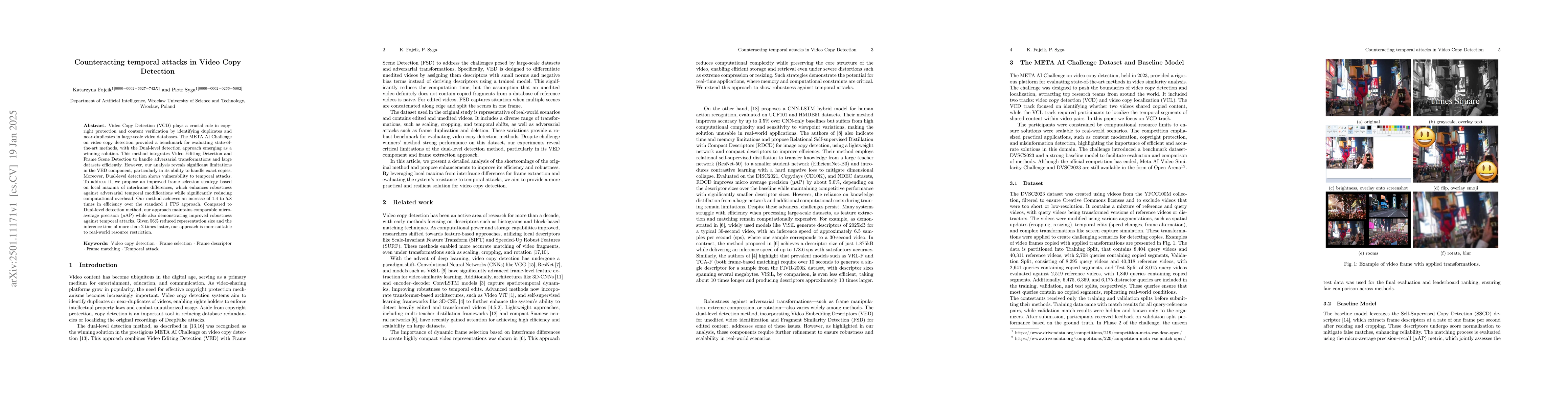 Thumbnail for Counteracting temporal attacks in Video Copy Detection