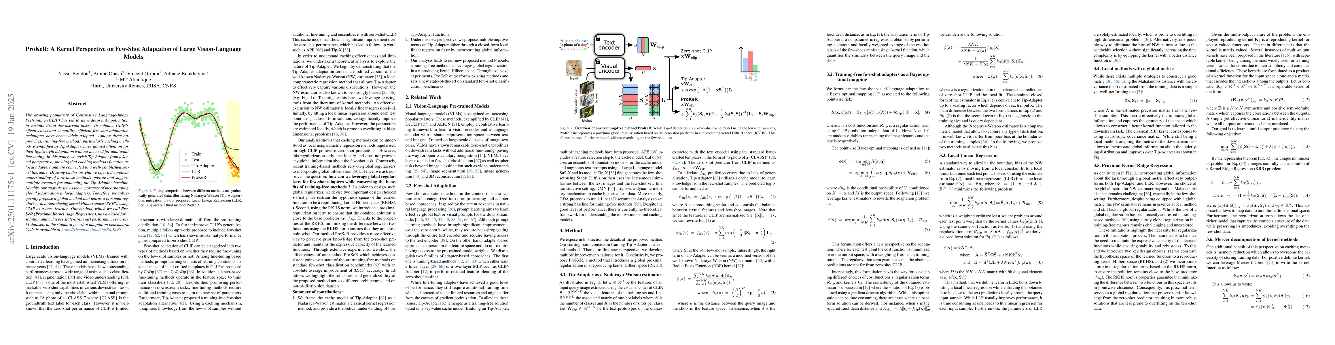 Thumbnail for ProKeR: A Kernel Perspective on Few-Shot Adaptation of Large
  Vision-Language Models