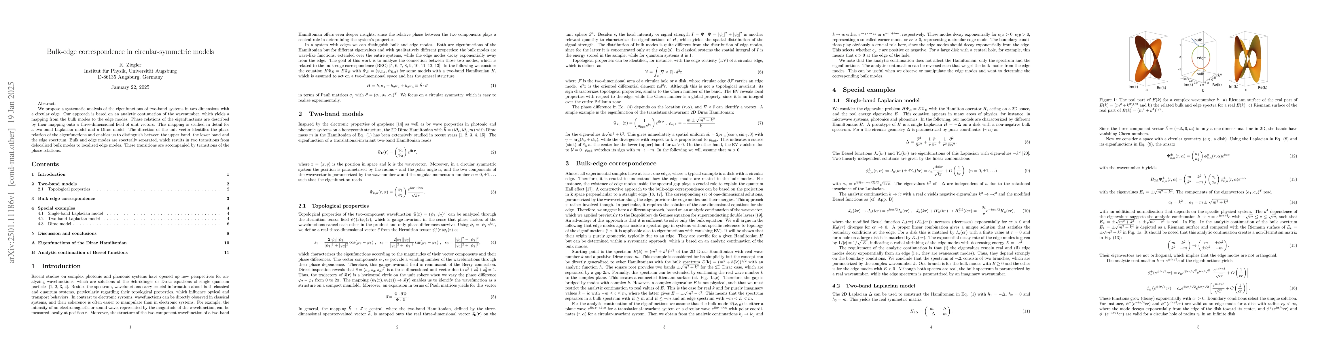 Thumbnail for Bulk-edge correspondence in circular-symmetric models