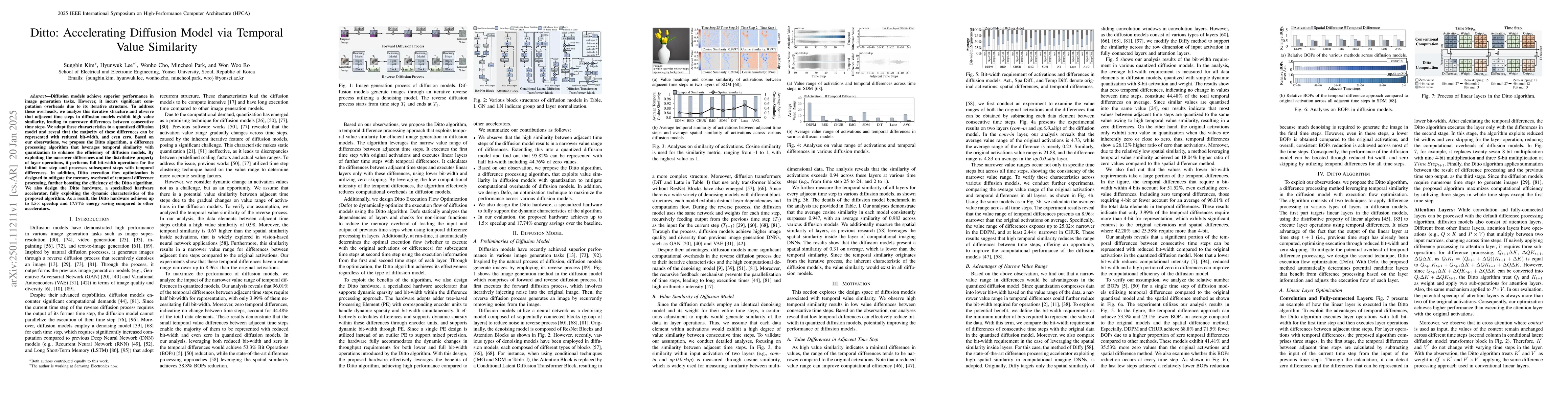 Thumbnail for Ditto: Accelerating Diffusion Model via Temporal Value Similarity