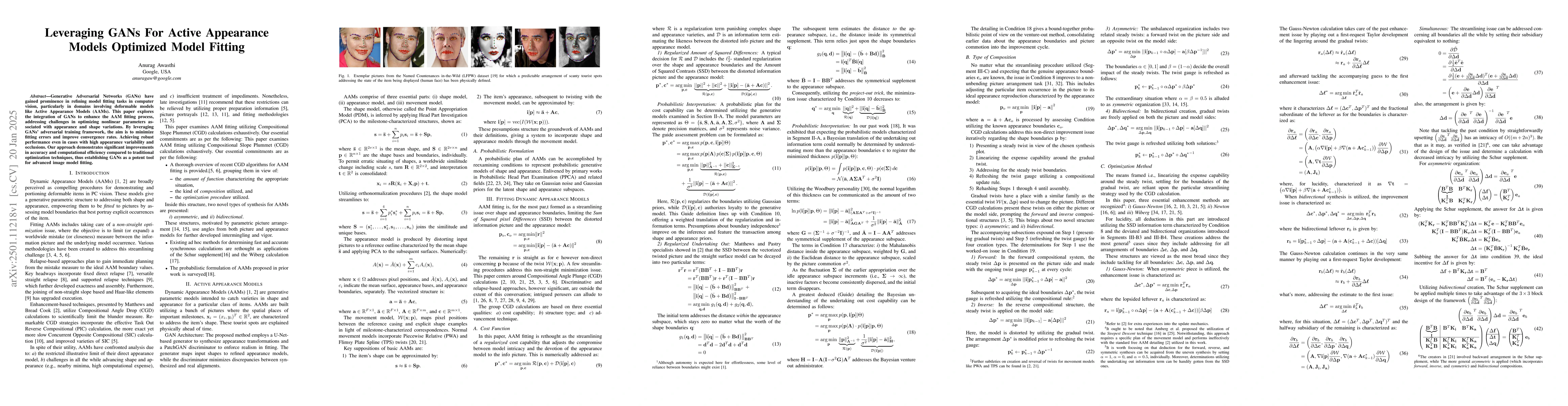 Thumbnail for Leveraging GANs For Active Appearance Models Optimized Model Fitting