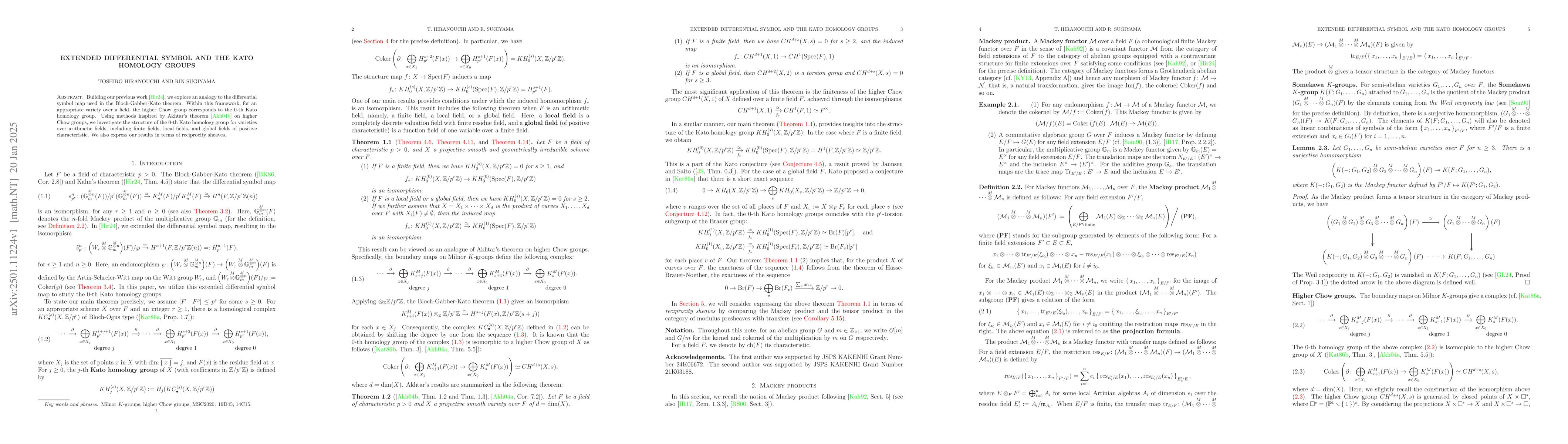 Thumbnail for Extended differential symbol and the Kato homology groups