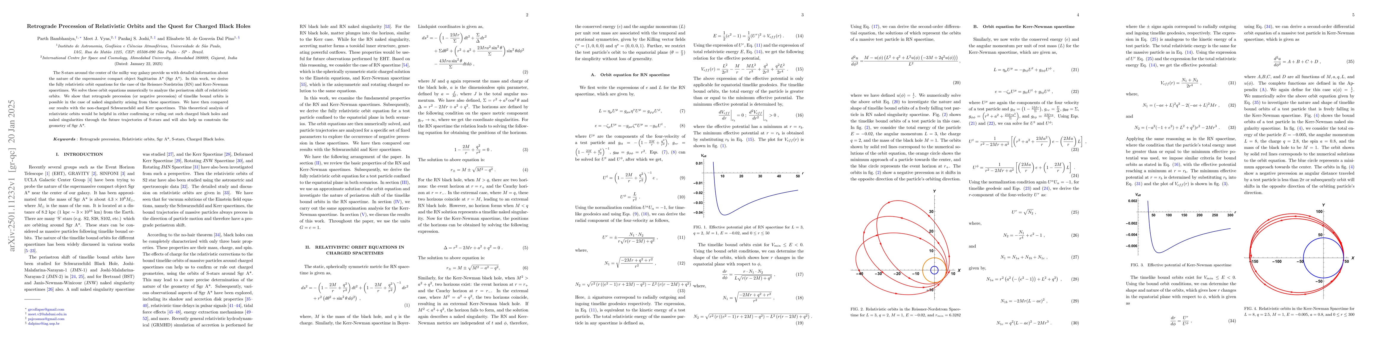 Thumbnail for Retrograde Precession of Relativistic Orbits and the Quest for Charged
  Black Holes