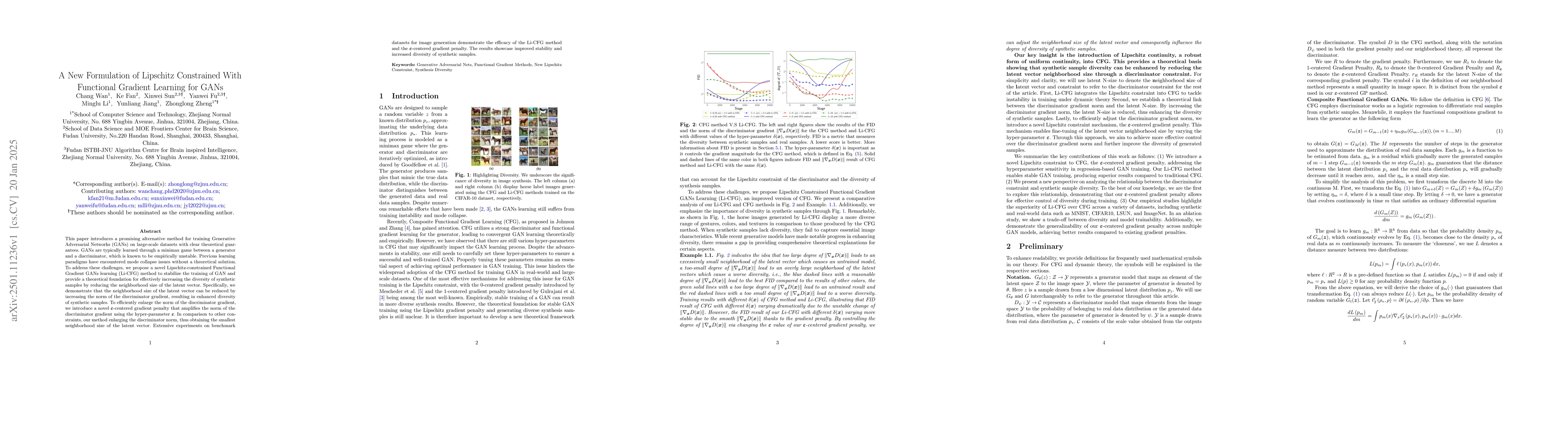 Thumbnail for A New Formulation of Lipschitz Constrained With Functional Gradient
  Learning for GANs