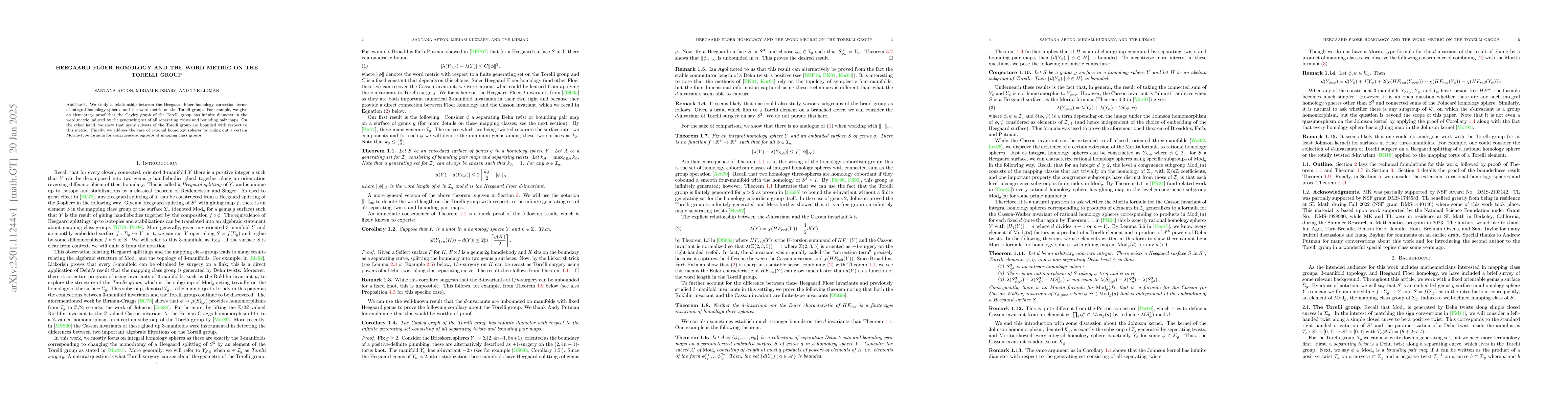 Thumbnail for Heegaard Floer homology and the word metric on the Torelli group