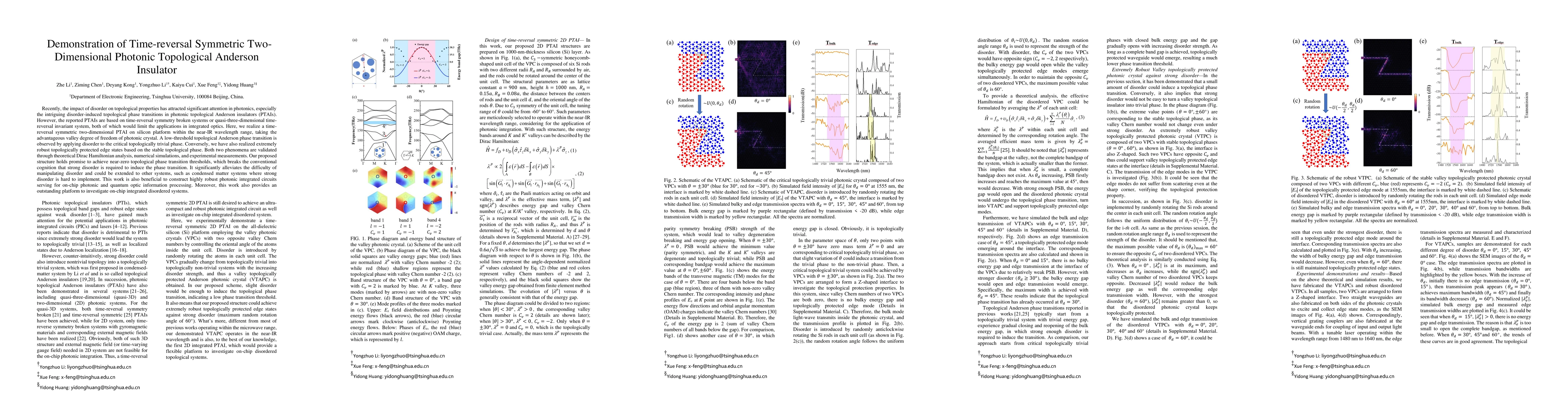 Thumbnail for Demonstration of Time-reversal Symmetric Two-Dimensional Photonic
  Topological Anderson Insulator