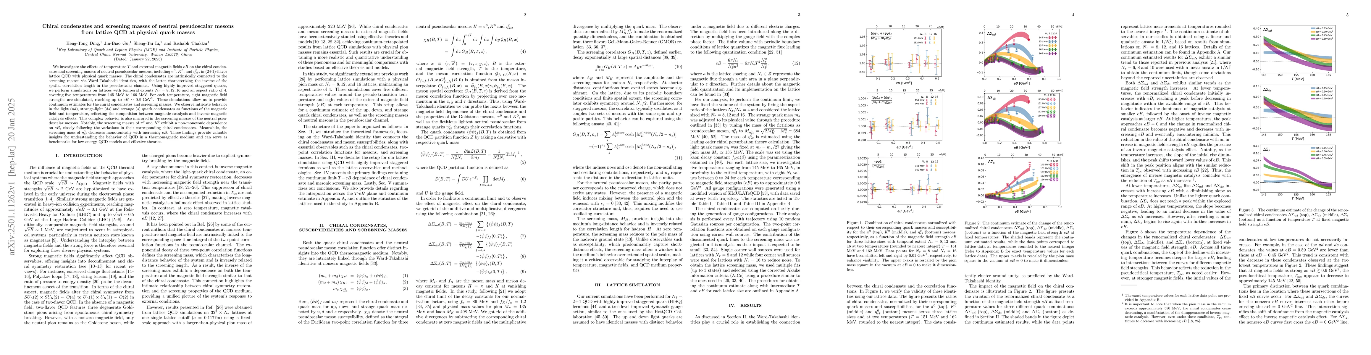 Thumbnail for Chiral condensates and screening masses of neutral pseudoscalar mesons
  from lattice QCD at physical quark masses