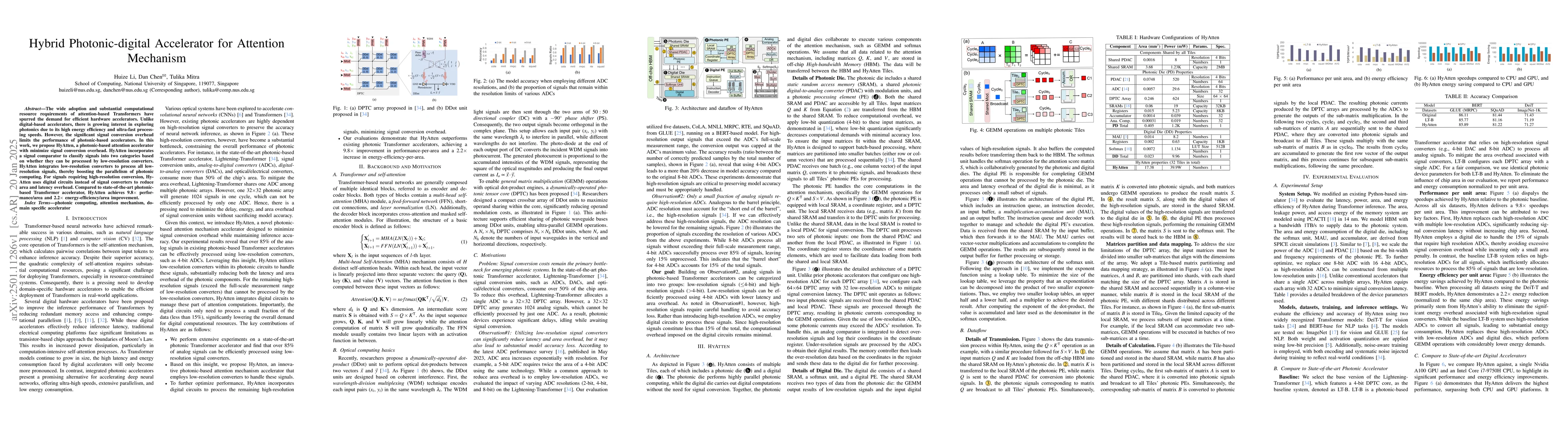 Thumbnail for Hybrid Photonic-digital Accelerator for Attention Mechanism
