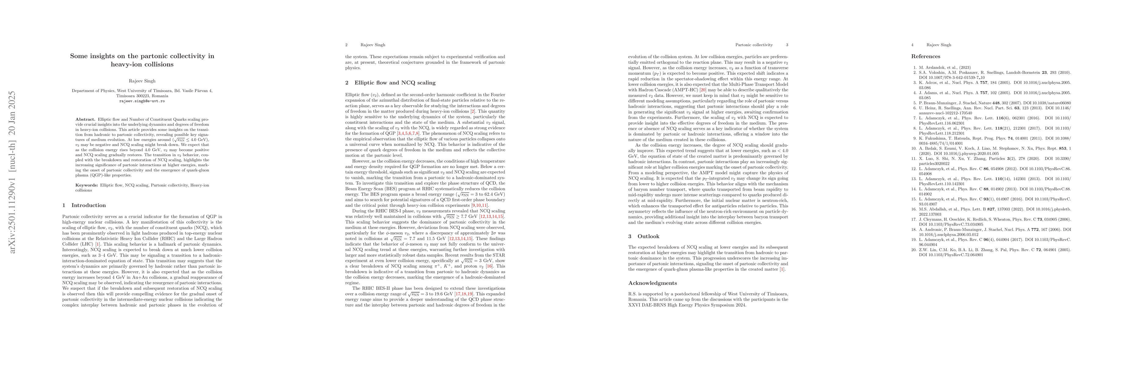 Thumbnail for Some insights on the partonic collectivity in heavy-ion collisions