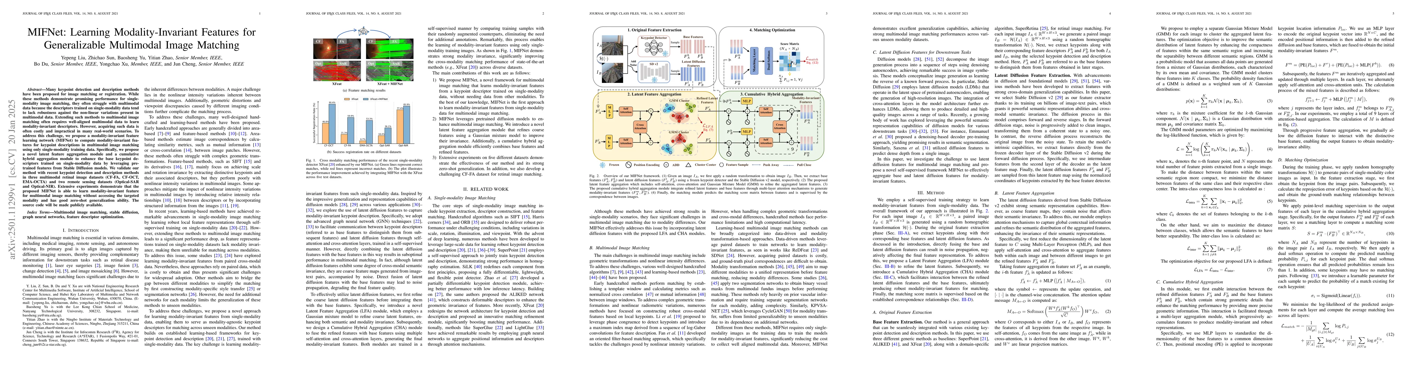 Thumbnail for MIFNet: Learning Modality-Invariant Features for Generalizable
  Multimodal Image Matching