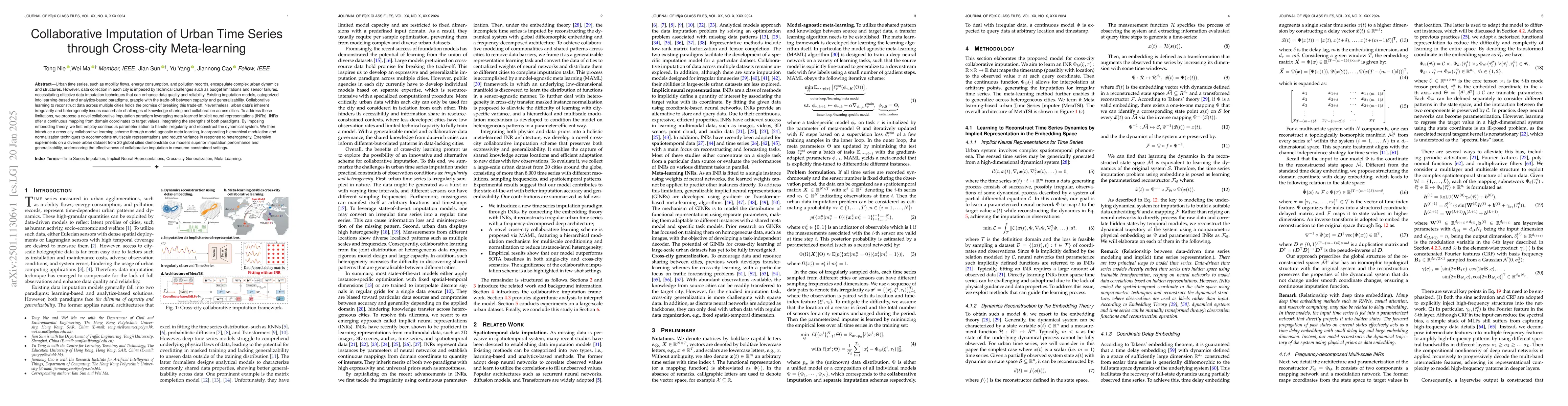 Thumbnail for Collaborative Imputation of Urban Time Series through Cross-city
  Meta-learning