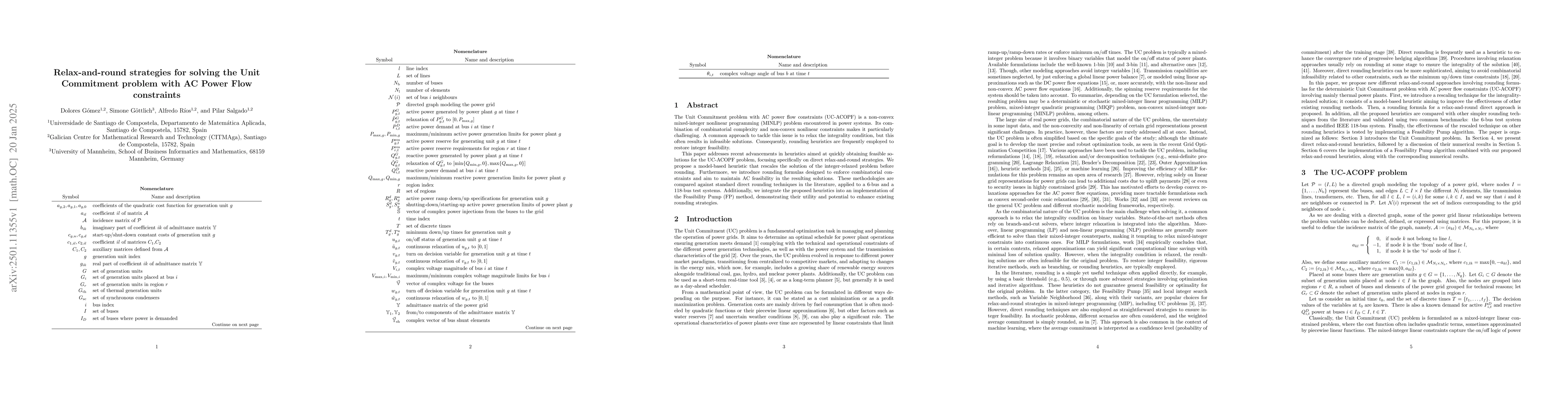 Thumbnail for Relax-and-round strategies for solving the Unit Commitment problem with
  AC Power Flow constraints
