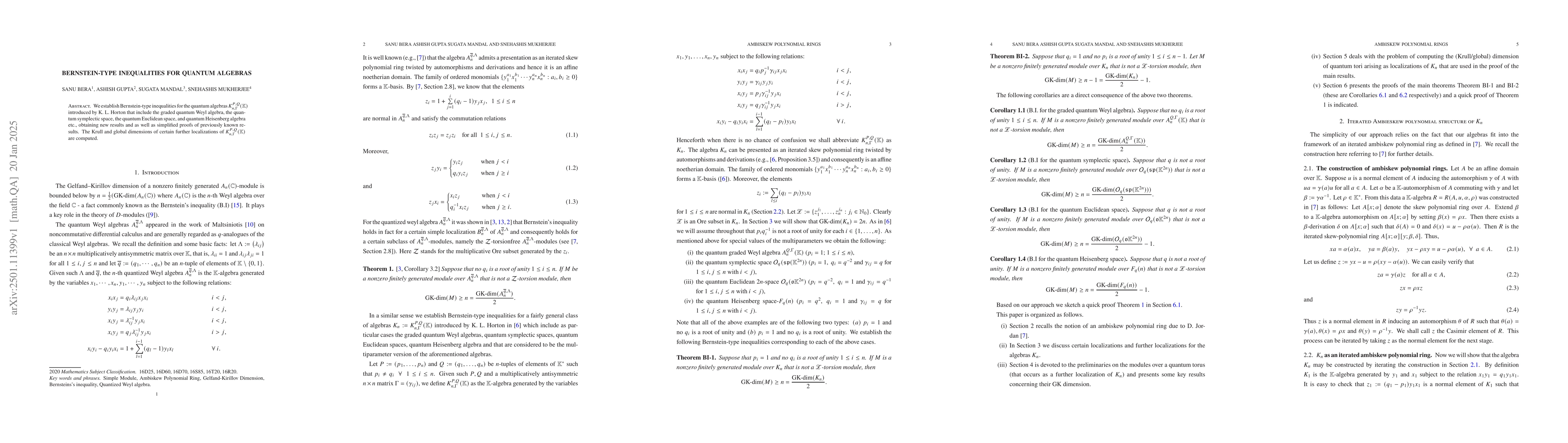 Thumbnail for Bernstein-type inequalities for quantum algebras
