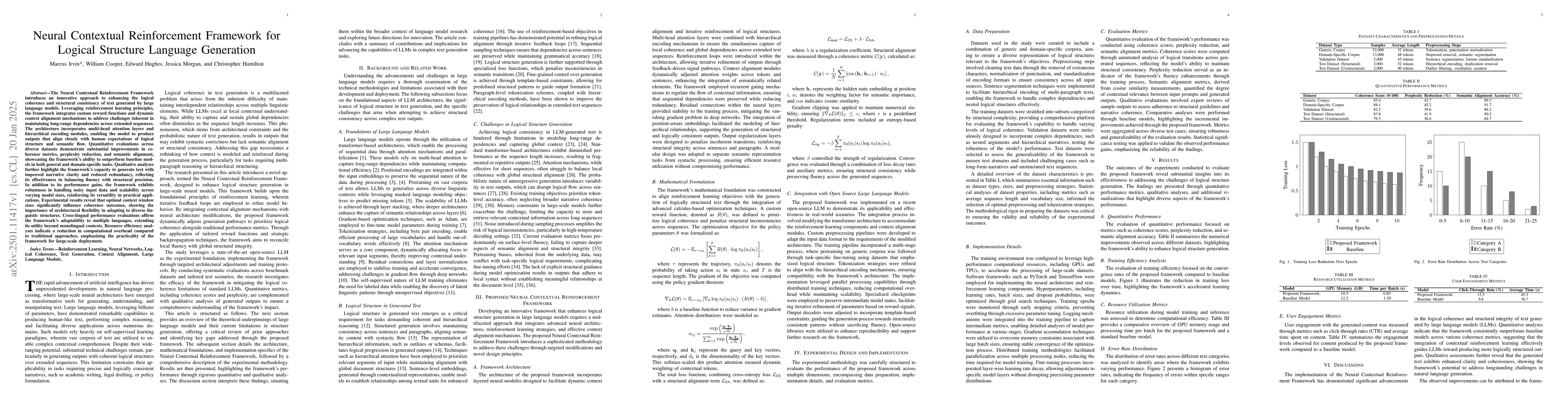 Thumbnail for Neural Contextual Reinforcement Framework for Logical Structure Language
  Generation