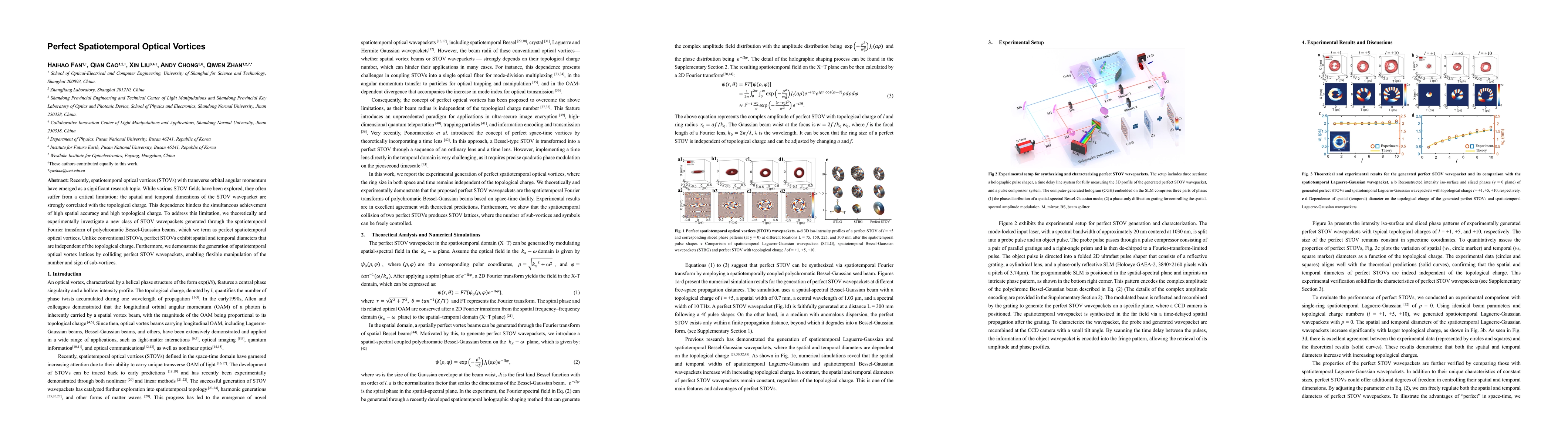 Thumbnail for Perfect Spatiotemporal Optical Vortices