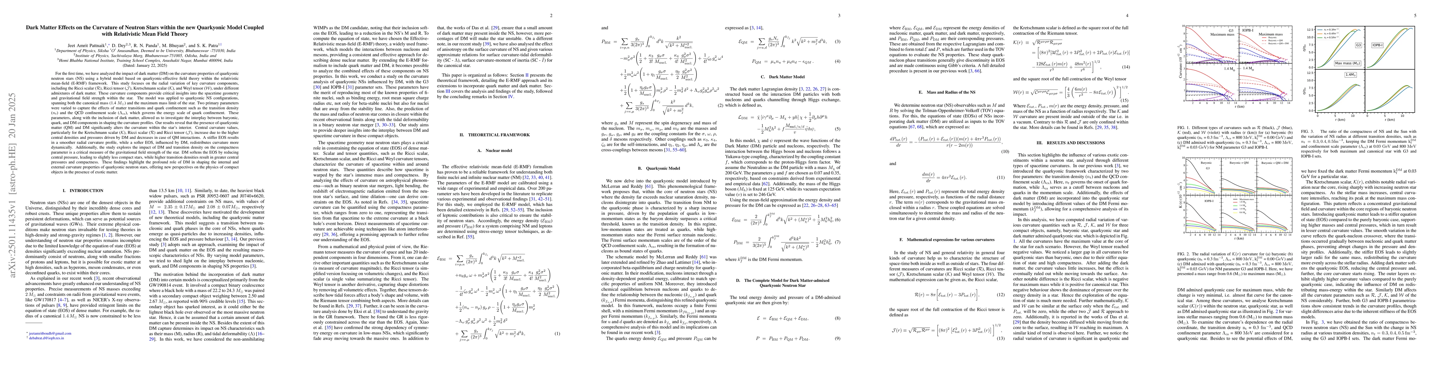 Thumbnail for Dark Matter Effects on the Curvature of Neutron Stars within the new
  Quarkyonic Model Coupled with Relativistic Mean Field Theory