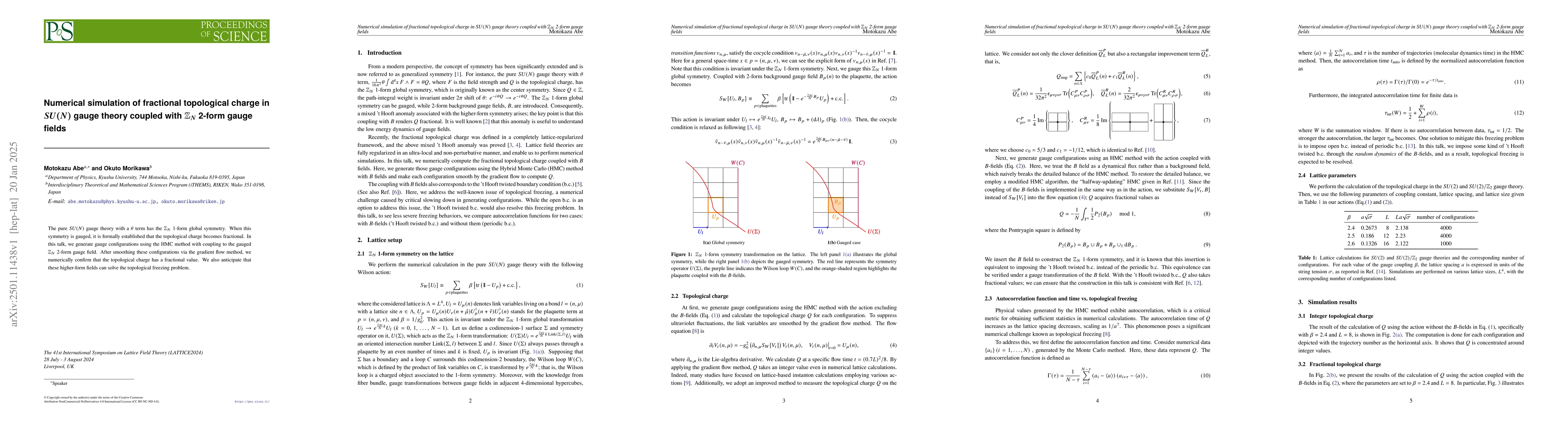 Thumbnail for Numerical simulation of fractional topological charge in $SU(N)$ gauge
  theory coupled with $\mathbb{Z}_N$ 2-form gauge fields