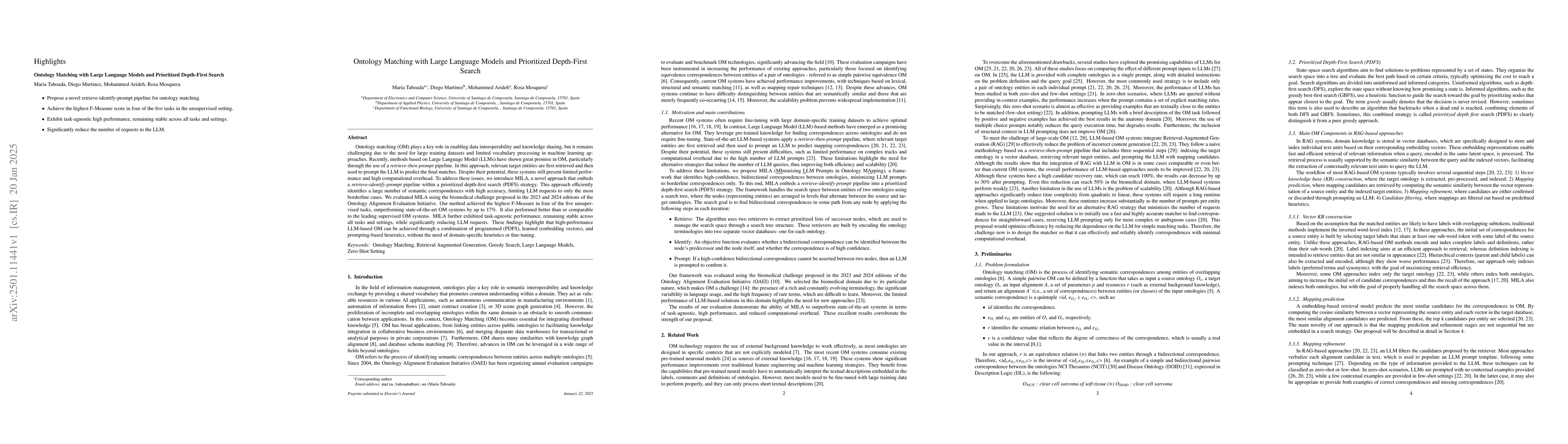 Thumbnail for Ontology Matching with Large Language Models and Prioritized Depth-First
  Search