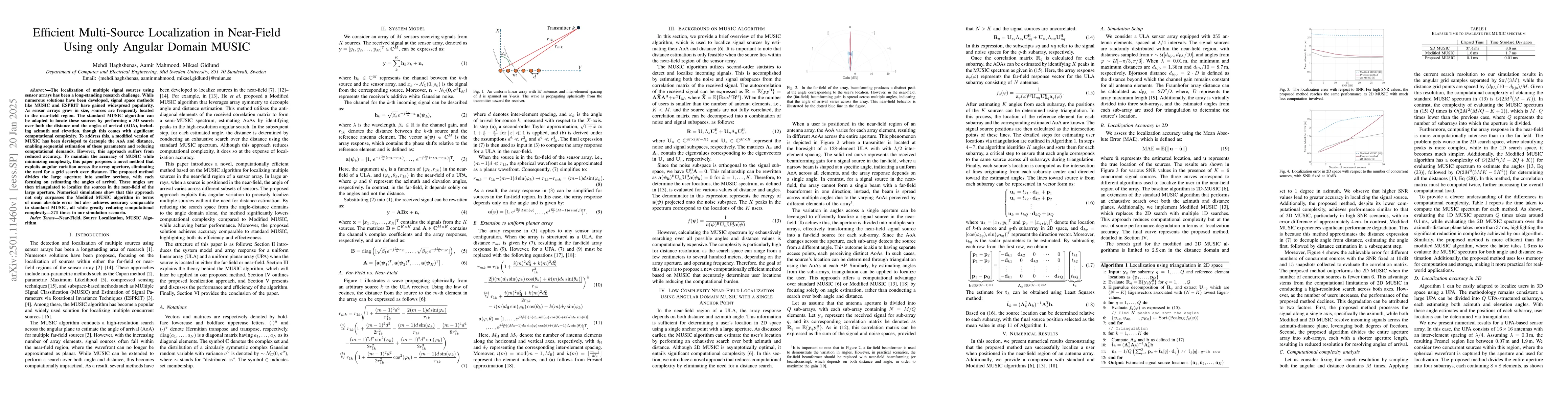 Thumbnail for Efficient Multi-Source Localization in Near-Field Using only Angular
  Domain MUSIC