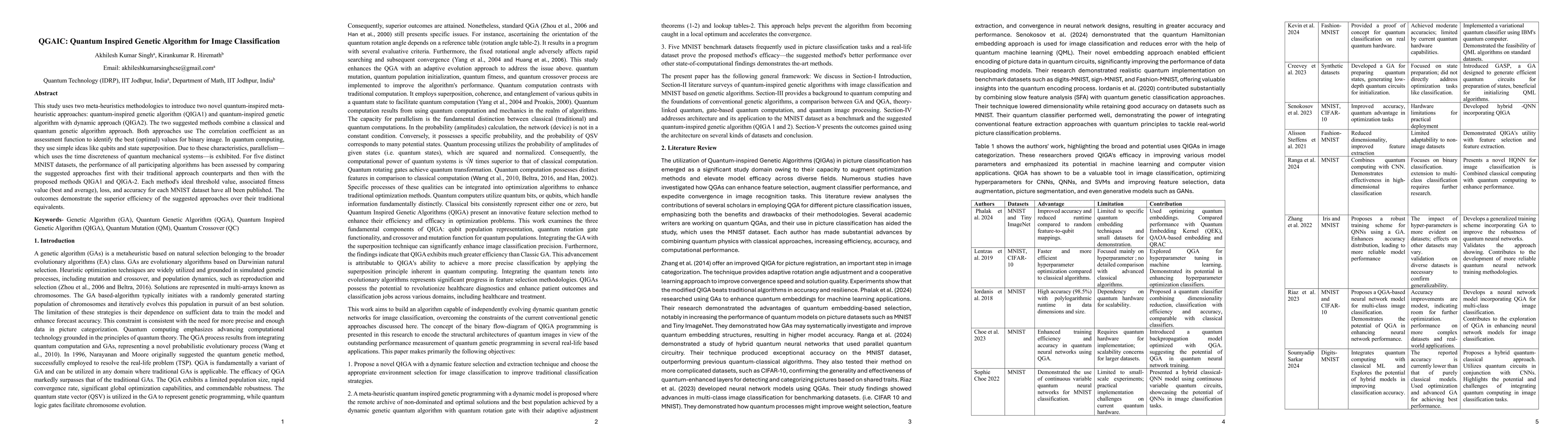 Thumbnail for QGAIC: Quantum Inspired Genetic Algorithm for Image Classification