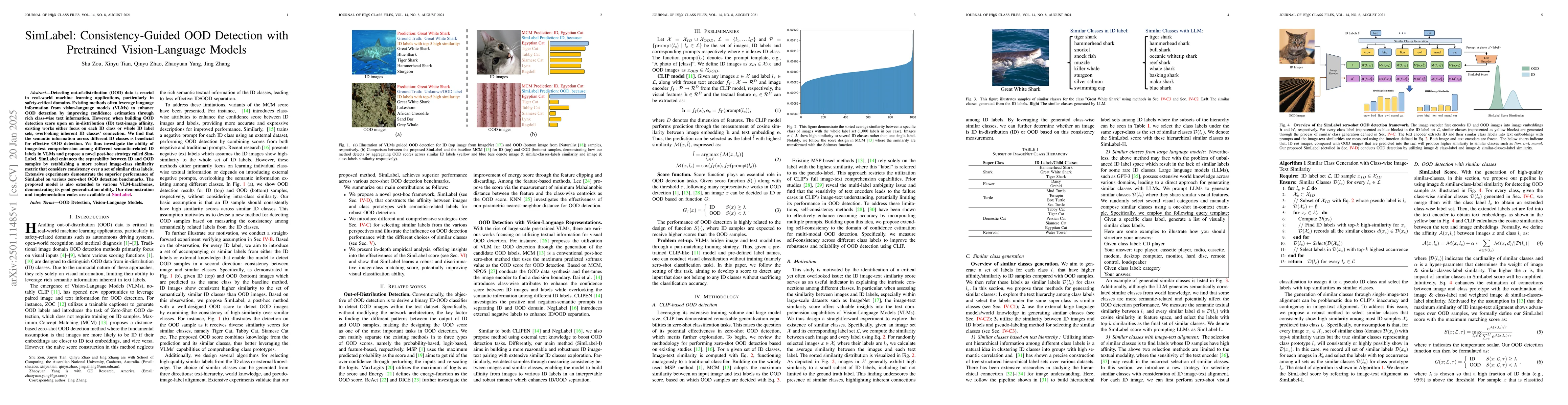 Thumbnail for SimLabel: Consistency-Guided OOD Detection with Pretrained
  Vision-Language Models
