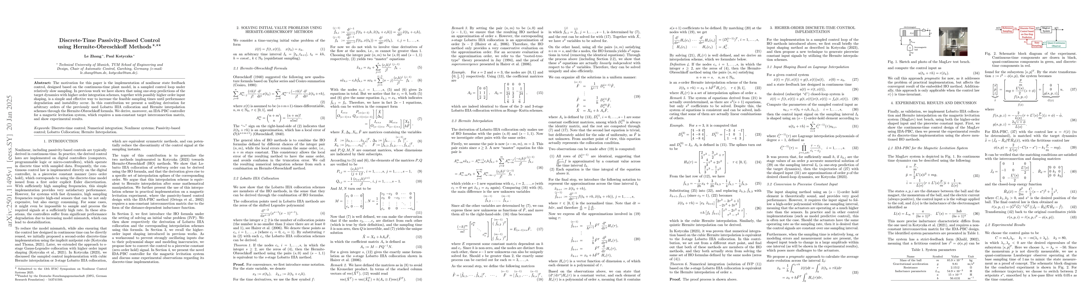 Thumbnail for Discrete-Time Passivity-Based Control using Hermite-Obreschkoff Methods