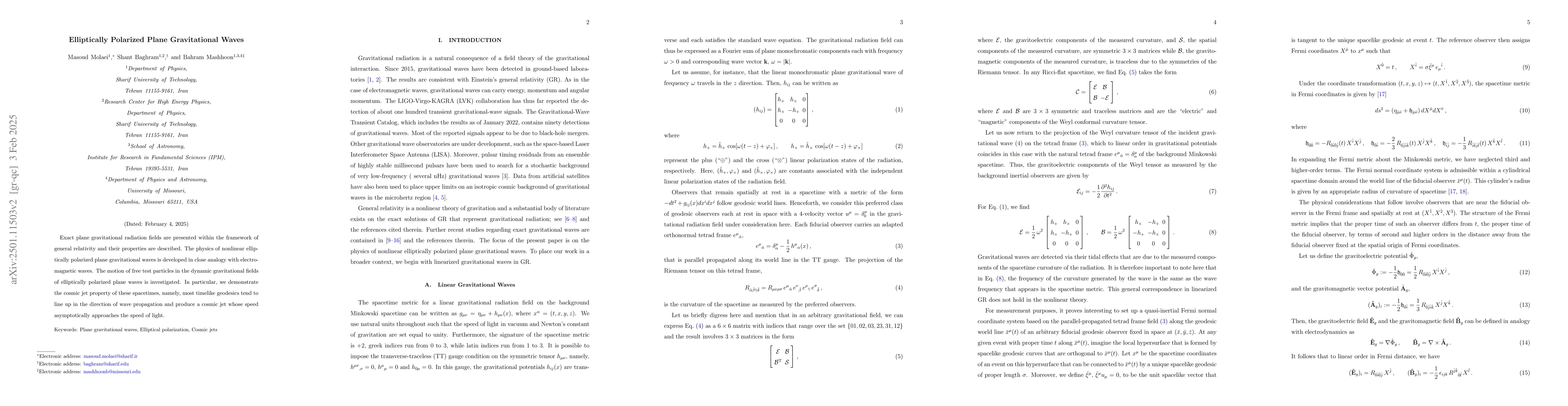 Thumbnail for Elliptically Polarized Plane Gravitational Waves