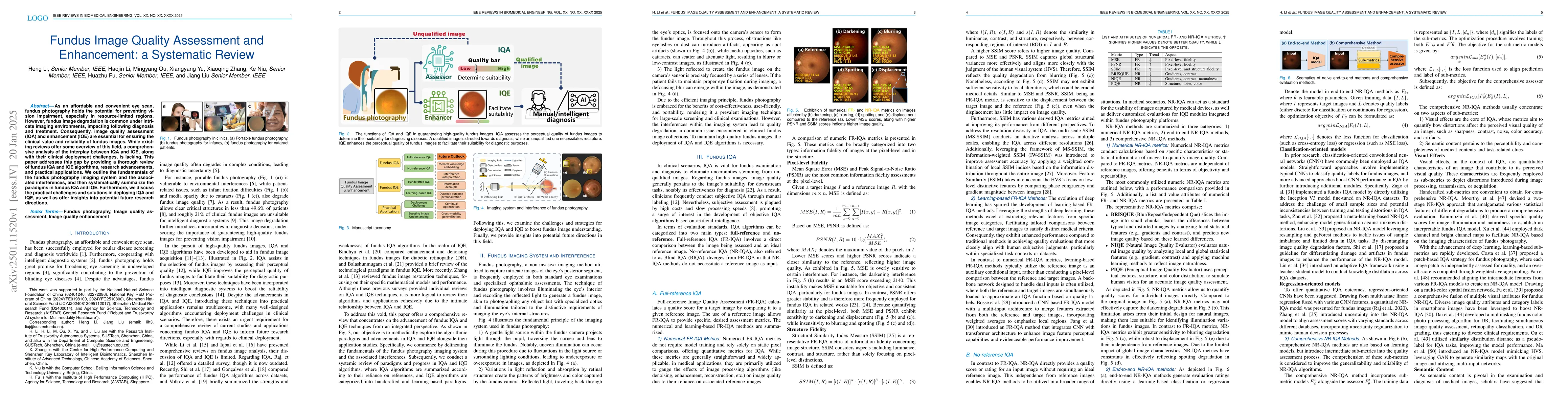 Thumbnail for Fundus Image Quality Assessment and Enhancement: a Systematic Review